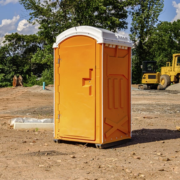 how often are the porta potties cleaned and serviced during a rental period in Lake of the Pines California